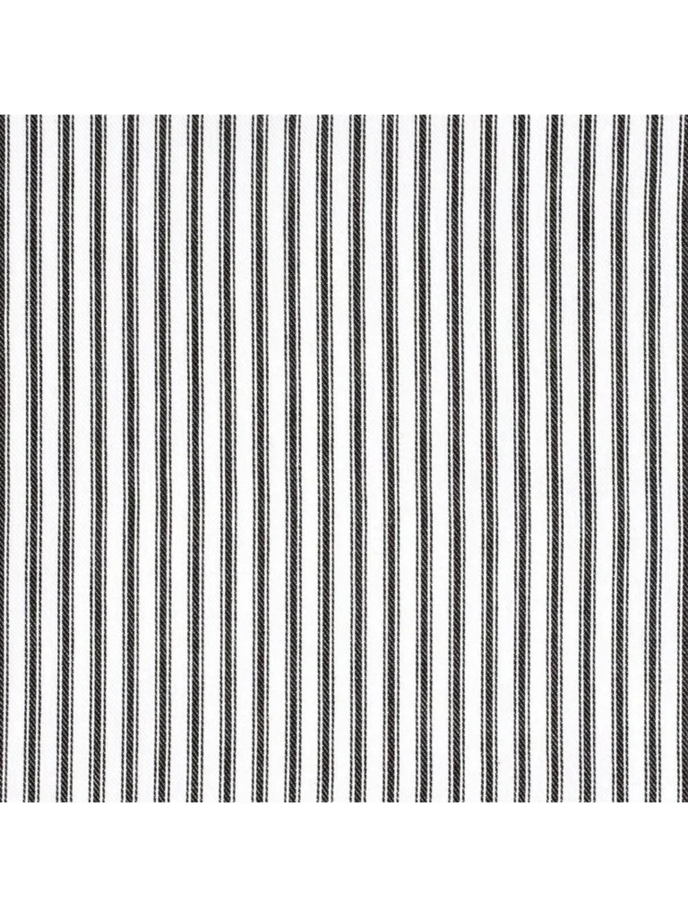 Stylish Black & White Ticking Stripe Cotton Shower Curtain 72x72 Inches